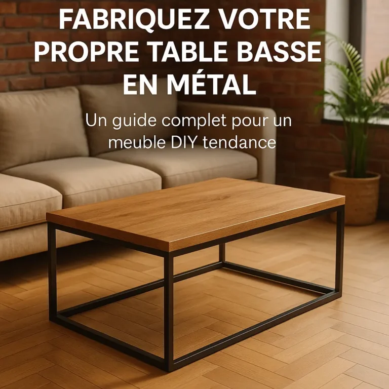 Comment fabriquer une table basse en métal : guide complet DIY