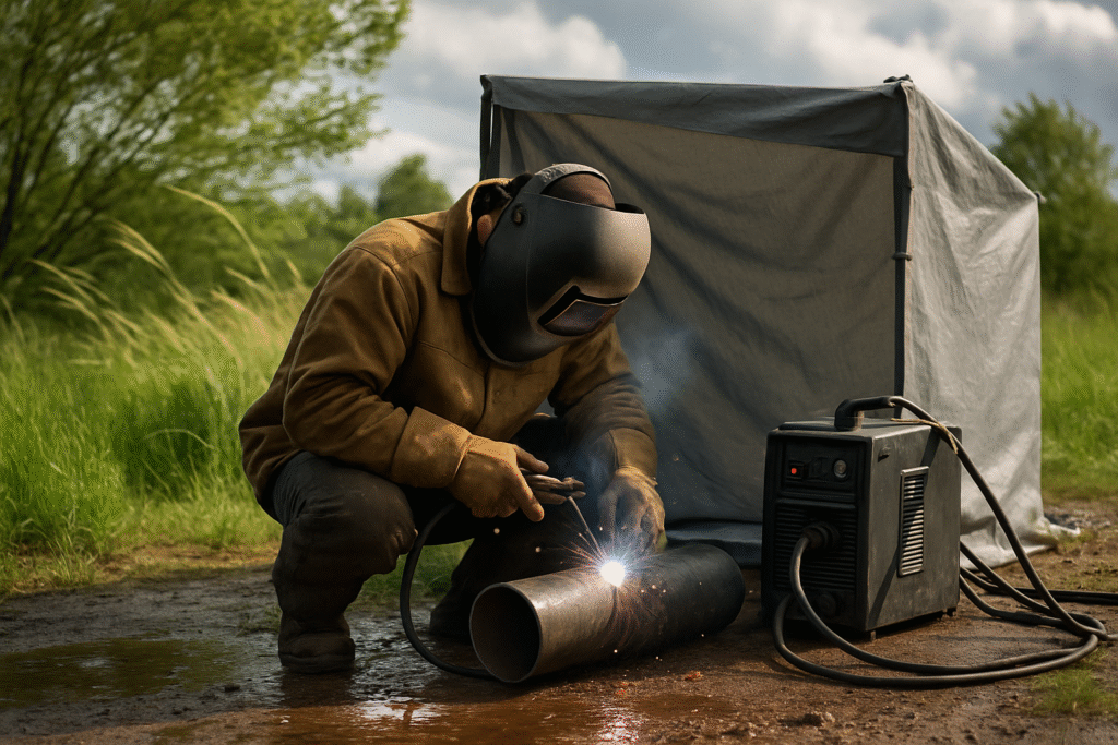 découvrez nos conseils pratiques pour souder en extérieur en toute sécurité : maîtrisez le vent, l'humidité, la sécurité et les réglages essentiels pour des soudures réussies.