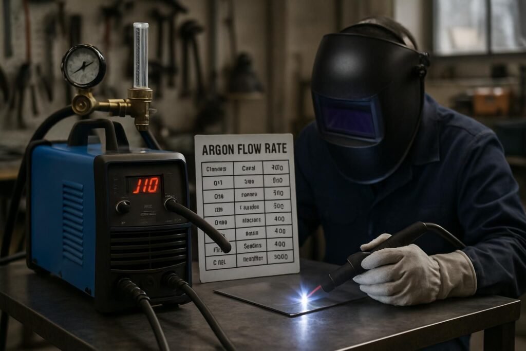 découvrez comment choisir le débit d'argon tig idéal en fonction de votre tableau de réglages pour des soudures précises et de qualité.