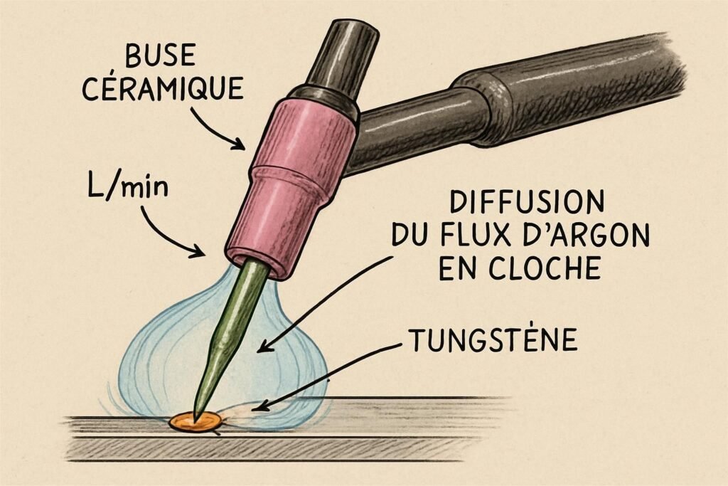 découvrez comment choisir le débit d'argon tig idéal en fonction de votre tableau de réglages pour des soudures précises et de qualité.